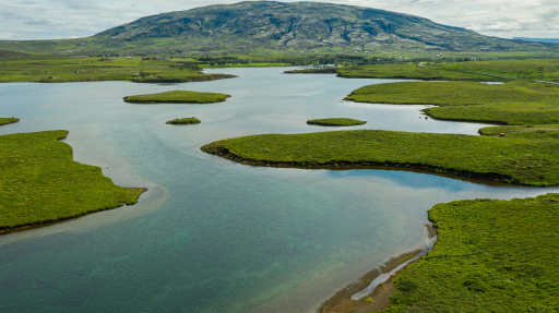 Aerial image of the lagoon